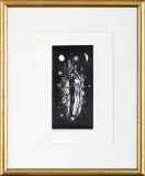 Kochankowie, z cyklu Judaica by Jerzy Duda-Gracz, 1964, linoryt, papier, sold May 2015