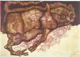 Monstrum by Jan Lebensztejn, 1973, litografia barwna, karton, sold May 2015