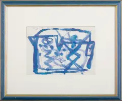 Twarz by Jerzy Panek, atrament pędzel, kredka, papier, sold May 2015
