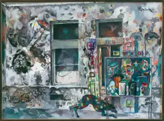 Janusz Mulak, Foto Video, 1988, olej, płótno