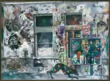 Janusz Mulak, Foto Video, 1988, olej, płótno