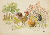 Jan Marcin Szancer, Ilustracja do bajki, akwarela, tusz, papier kremowy