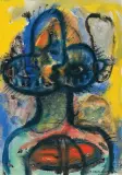 Marek Oberländer, FIGURA, 1962, tusz pióro, akwarela, papier