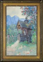 KAPLICZKA POD GIEWONTEM by Aleksander Augustynowicz, po 1907, akwarela, papier, sold Mar 2015