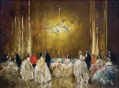 NA BALU by Walter Heimig, olej, deska, sold Mar 2015