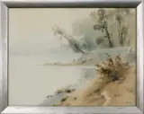 Maciej Nehring, MGŁA NAD WODĄ, akwarela, papier