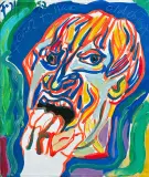 Autoportret by Andrzej Fogtt, 1997, olej, płótno, sold Mar 2015