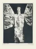 Marek Mosiński, Człowiek ptak, 1962, litografia, papier