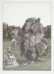 Janusz Stanny, Małpa, 1985, serigrafia kolorowana, papier