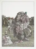 Janusz Stanny, Małpa, 1985, serigrafia kolorowana, papier