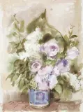 Eliza Stokowska, Kwiaty, 1990, akwarela, papier