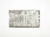 Mieczysław Wejman, Skrzydlaci I, 1958, akwaforta, akwatinta, papier
