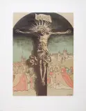Leon Wyczółkowski, Krucyfiks z kościoła Mariackiego, 1915, litografia barwna, papier