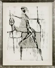 Akrobatka by Halina Chrostowska, 1957, akwaforta, akwatinta, papier, sold Feb 2015