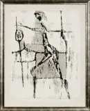 Halina Chrostowska, Akrobatka, 1957, akwaforta, akwatinta, papier