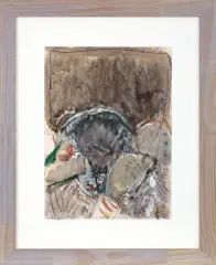 Aleksander Kobzdej, Kompozycja, 1966, akwarela, gwasz, ołówek, papier