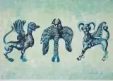 Bestiarium by Jan Lebensztejn, 1973, litografia barwna, papier, sold Feb 2015