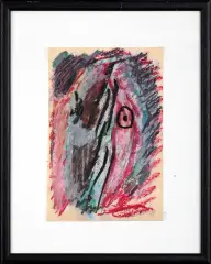 Autoportret by Jerzy Panek, 1996, pastel olejny, papier, offered Feb 2015