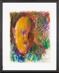 Autoportret by Jerzy Panek, 1998, pastel olejny, papier, sold Jan 2015