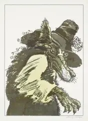 Wilk by Janusz Stanny, 1985, litografia kolorowana akwarelą, papier, sold Jan 2015