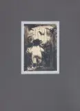 Piotr Szadujkis, Z klatką I, pastel, papier kremowy