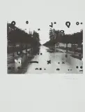 Znaki i pejzaż by Jan Tarasin, 1991, serigrafia, papier, sold Jan 2015