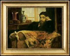 Stanisław Lentz, PORTRET MĘŻCZYZNY, ok. 1885, olej, deska