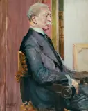 PORTRET MALARZA HEINRICHA VON ANGELI by Jacek Malczewski, 1914 - 191, olej, deska, sold Dec 2014