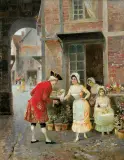 José María Jardines, KWIACIARKI, olej, płyta