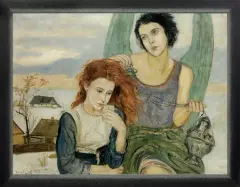 Vlastimil Hofman, POD SKRZYDŁAMI ANIOŁA, 1922-1927, olej, tektura