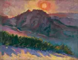 TATRY. GIEWONT OD POŁUDNIOWEGO WSCHODU by Aleksy Nowakiwski, 1931, olej, tektura, offered Dec 2014
