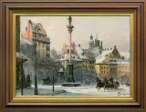 PLAC ZAMKOWY W WARSZAWIE by Władysław Chmieliński, olej, płótno, sold Dec 2014