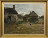 PODWÓRKO by Marie-François Firmin-Girard, olej, płótno, sold Dec 2014
