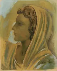 Wacław Borowski, GRECZYNKA, ok. 1947, akwarela, gwasz, papier