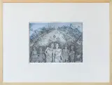 Marian Paweł Bocianowski, Ulica Krokodyli – Wieczorne kuszenie, 1988, akwaforta barwna, papier