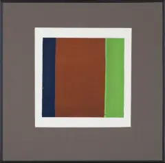 Abstrakcja by Stefan Gierowski, gwasz, papier, sold Nov 2014