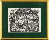 Tadeusz Makowski, Kantyczki – Ptakowie leśni, 1924, drzeworyt, papier