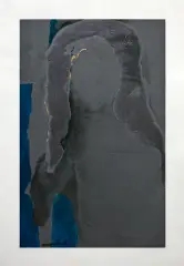 Popiersie by Halina Chrostowska, 1989, technika własna, karton naklejony na karton, offered Oct 2014