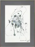 Akt by Andrzej Domżalski, 2014, tusz pędzel, akryl, papier, sold Oct 2014