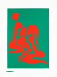 Jan Dobkowski, Trzy postaci, 2003, serigrafia barwna, papier