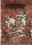Wygnanie Chyżego by Jan Lebensztejn, 1974, litografia barwna, papier, sold Oct 2014
