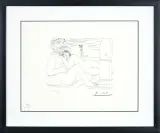 Pablo Picasso, Rzeźbiarz i modelka, 1933/1973, serigrafia, papier