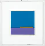 Henryk Stażewski, Kompozycja abstrakcyjna z elementem poziomym, 198, serigrafia barwna, papier