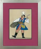 Zofia Stryjeńska, Z TEKI POLISH PEASANTS’ COSTUMES, 1939, gwasz, szablon (pochoir)