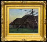 Ferdynand Ruszczyc, CHATY I SUSZNIE (STODOŁY I SUSZNIE), 1899, olej, płótno naciągnięte na tekturę