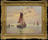 KUTRY RYBACKIE by Ernst Hugo Lorenz-Murowana, olej, płótno, sold Oct 2014