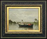 Heinrich Rasch, PARA W ŁODZI, 1879, olej, płótno