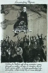 Witold Wojtkiewicz, NOWOŻYTNY ELJASZ, 1905, litografia barwna, papier