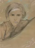 Stanisław Ignacy Witkiewicz, Portret młodzieńca, 1934, pastel, papier