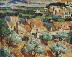 Mela - (Melania Mutermilch) Muter, WIDOK AWIGNONU, ok. 1930, olej, dykta